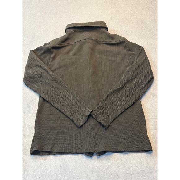 Slate and Stone Knit Button Up Long Sleeve Black Mens LG - Picture 6 of 6